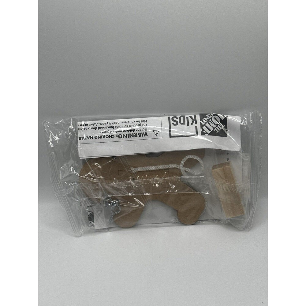 Home Depot Kids Workshop Gingerbread Man Ornament Wood Craft Kit NEW Sealed